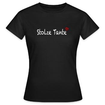Stolze Tante  - Frauen T-Shirt - Schwarz - Vorne - AI Model Female 172 dark (172cm)