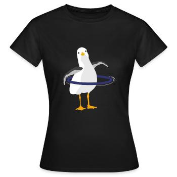 Mignon mouette hurler mature mature - T-shirt Femme - noir - Devant - AI Model Female 172 dark (172cm)
