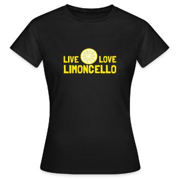 Live, Love, Limoncello, Italy - Women's T-Shirt - black - Front - AI Model Female 172 dark (172cm)
