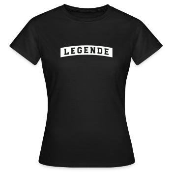 Légende - T-shirt Femme - noir - Devant - AI Model Female 172 dark (172cm)