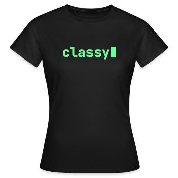 classy | Developer mood - Women's T-Shirt - black - Front - AI Model Female 172 dark (172cm)