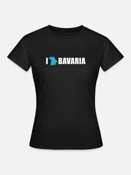 I love Bavaria Bayern - Frauen T-Shirt - Schwarz