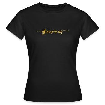 juste être glamour - T-shirt Femme - noir - Devant - AI Model Female 172 dark (172cm)