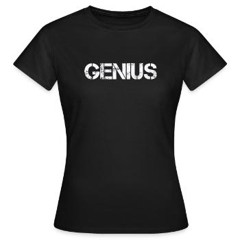 GENIUS - Frauen T-Shirt - Schwarz - Vorne - AI Model Female 172 dark (172cm)