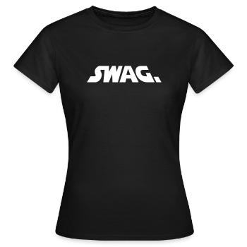 Lettrage de Swag Galactique - T-shirt Femme - noir - Devant - AI Model Female 172 dark (172cm)