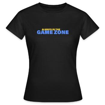 GAME ZONE - Frauen T-Shirt - Schwarz - Vorne - AI Model Female 172 dark (172cm)