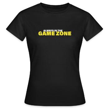 GAME ZONE - Frauen T-Shirt - Schwarz - Vorne - AI Model Female 172 dark (172cm)