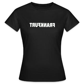 FRANKFURT - Frauen T-Shirt - Schwarz - Vorne - AI Model Female 172 dark (172cm)
