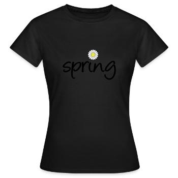 Spring - Frauen T-Shirt - Schwarz - Vorne - AI Model Female 172 dark (172cm)