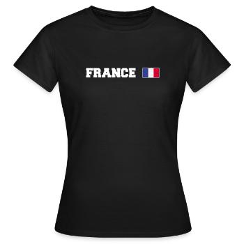 France fan - Women's T-Shirt - black - Front - AI Model Female 172 dark (172cm)