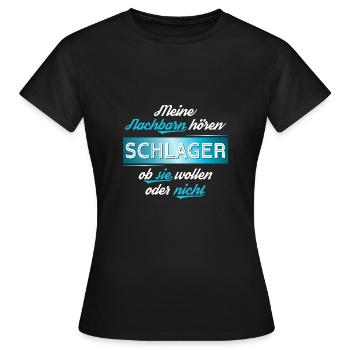 Mes voisins écoutent de la musique pop - T-shirt Femme - noir - Devant - AI Model Female 172 dark (172cm)