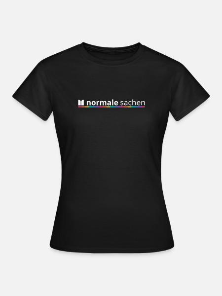 Normal Sachen Logo Regenbogen - Frauen T-Shirt - Schwarz