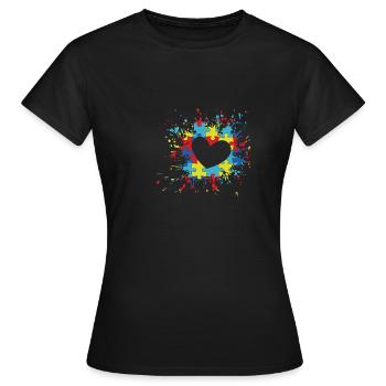 Sensibilisation à l'autisme t-shirt - T-shirt Femme - noir - Devant - AI Model Female 172 dark (172cm)