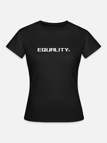 equality point rainbow black shirt - Frauen T-Shirt - Schwarz