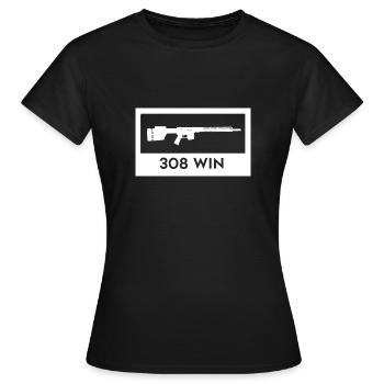 AR10 assault rifle - 308 win - DMR - Women's T-Shirt - black - Front - AI Model Female 172 dark (172cm)