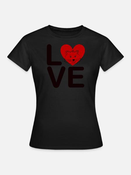 Hamsterliebe - Herz - Hamsterhalter - Frauen T-Shirt -