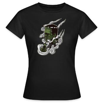 Vaping Monster Illustration | Horror Vape - Frauen T-Shirt - Schwarz - Vorne - AI Model Female 172 dark (172cm)