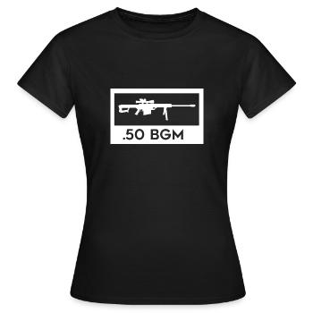 BARRETT .50 Gewehr - Waffen und Munition - Frauen T-Shirt - Schwarz - Vorne - AI Model Female 172 dark (172cm)