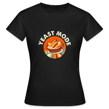 Illustration de pain drôle de mode à la levure - T-shirt Femme - noir - Devant - AI Model Female 172 dark (172cm)