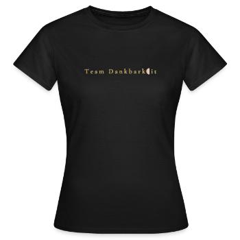 Botschaft - Team Dankbarkeit - Frauen T-Shirt - Schwarz - Vorne - AI Model Female 172 dark (172cm)