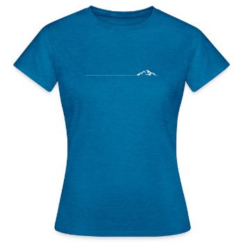 Mountain line - Women's T-Shirt - antique blue sapphire heather - Front - AI Model Female 172 dark (172cm)