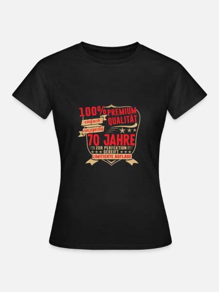 70. Geburtstag 1950 Geschenk Geschenkidee Shirt - Frauen T-Shirt - Schwarz
