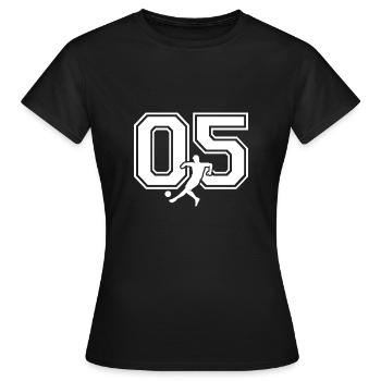 Soccer Number 05 Soccer Player - Women's T-Shirt - black - Front - AI Model Female 172 dark (172cm)