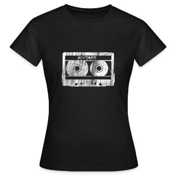 Mixtape Kassette Tape - Frauen T-Shirt - Schwarz - Vorne - AI Model Female 172 dark (172cm)
