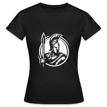 Sparte Spartiate Guerrier Roman Gladiateur Antique - T-shirt Femme - noir - Devant - AI Model Female 172 dark (172cm)