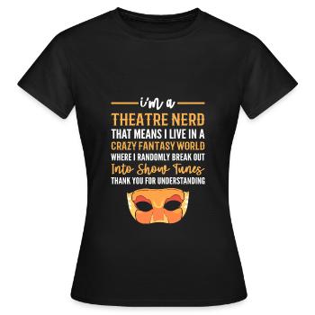 Théâtre - T-shirt Femme - noir - Devant - AI Model Female 172 dark (172cm)