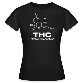 THC Cannabis Gras Legalize it Marihuana Haschisch - Frauen T-Shirt - Schwarz - Vorne - AI Model Female 172 dark (172cm)