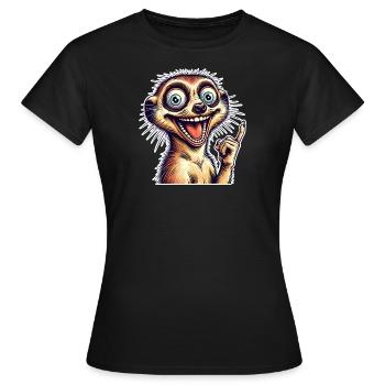 Suricate - T-shirt Femme - noir - Devant - AI Model Female 172 dark (172cm)