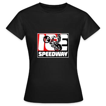 Eisspeedway - Circuit de vitesse sur glace - Circuit sur glace - T-shirt Femme - noir - Devant - AI Model Female 172 dark (172cm)