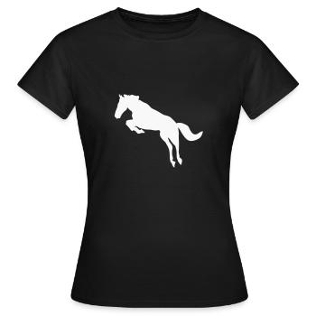 Horse, Riding - Women's T-Shirt - black - Front - AI Model Female 172 dark (172cm)