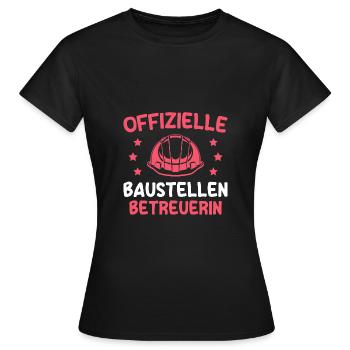 Baustellen Betreuerin Bauaufsicht Bauleiterin - Frauen T-Shirt - Schwarz - Vorne - AI Model Female 172 dark (172cm)