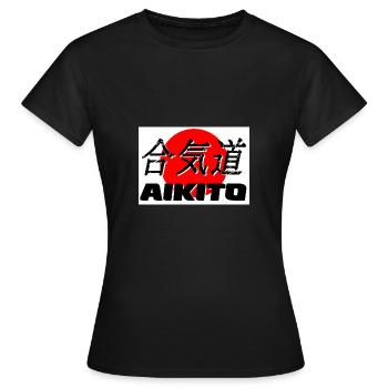 Aikido - Frauen T-Shirt - Schwarz - Vorne - AI Model Female 172 dark (172cm)
