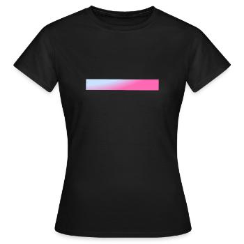 Barres Dégradé Bleu & Rose - T-shirt Femme - noir - Devant - AI Model Female 172 dark (172cm)