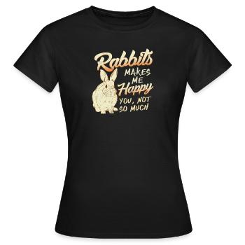 lapin - T-shirt Femme - noir - Devant - AI Model Female 172 dark (172cm)