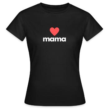coeur maman amour - T-shirt Femme - noir - Devant - AI Model Female 172 dark (172cm)