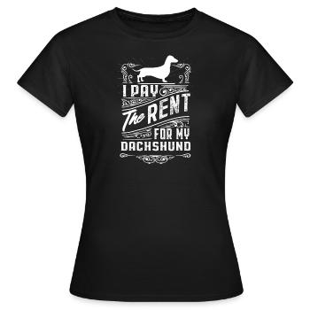 Dachshund Funny Gift Shirt - Women's T-Shirt - black - Front - AI Model Female 172 dark (172cm)