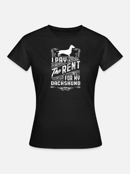Dachshund Funny Gift Shirt - Women's T-Shirt - black
