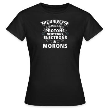 Univers sarcasme science jerk cadeau - T-shirt Femme - noir - Devant - AI Model Female 172 dark (172cm)