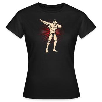 Bodybuilder Bodybuilder Bodybuilder Bodybuilder - Frauen T-Shirt - Schwarz - Vorne - AI Model Female 172 dark (172cm)