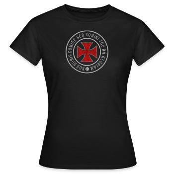 Cadeau médiéval chevalier croix chevalier croix - T-shirt Femme - noir - Devant - AI Model Female 172 dark (172cm)