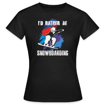 Snowboarding Snowboard Snowboarder Boarding - Frauen T-Shirt - Schwarz - Vorne - AI Model Female 172 dark (172cm)