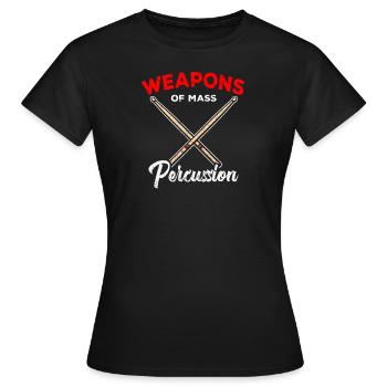 Batterie Percussion Percussion - T-shirt Femme - noir - Devant - AI Model Female 172 dark (172cm)