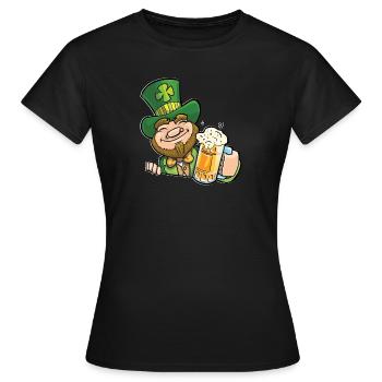 St Patricks design - T-shirt Femme - noir - Devant - AI Model Female 172 dark (172cm)