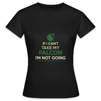 Falconry Pub Hunting - Women's T-Shirt - black - Front - AI Model Female 172 dark (172cm)
