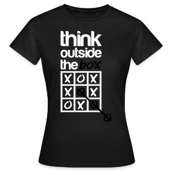 Think outside the box - T-shirt Femme - noir - Devant - AI Model Female 172 dark (172cm)