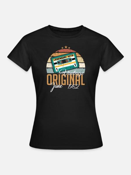 Original Juni 1982 geboren Jahrgang 1982 Retro - Frauen T-Shirt - Schwarz